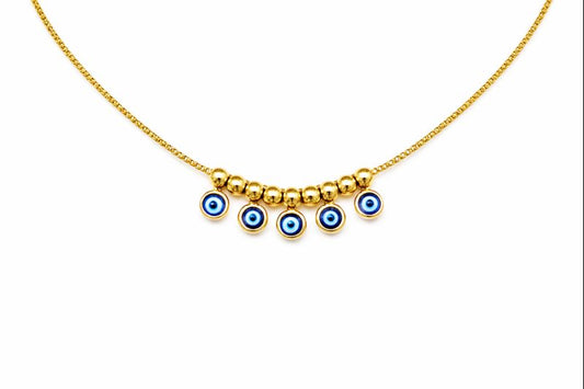 Evil eye beads necklace