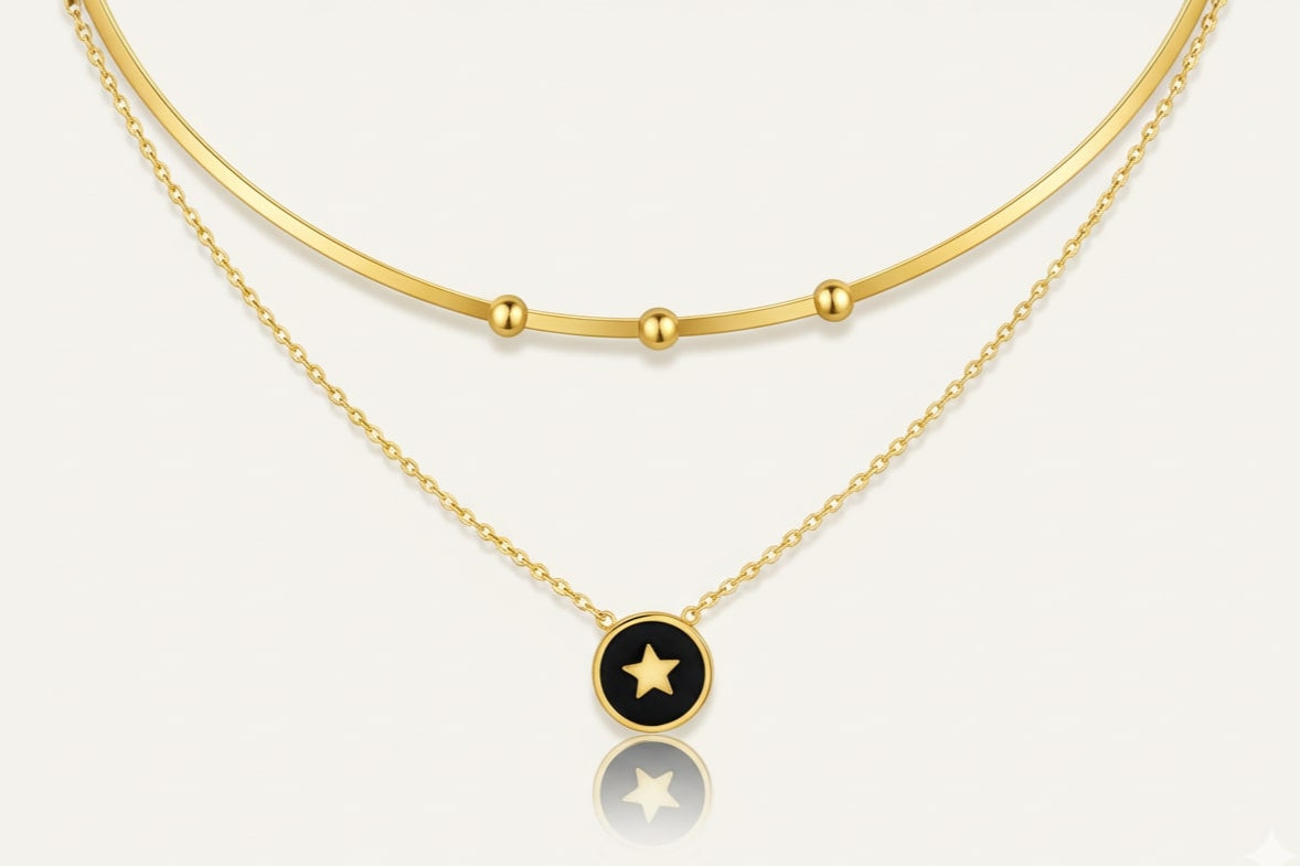 Golden Star Layered Necklace