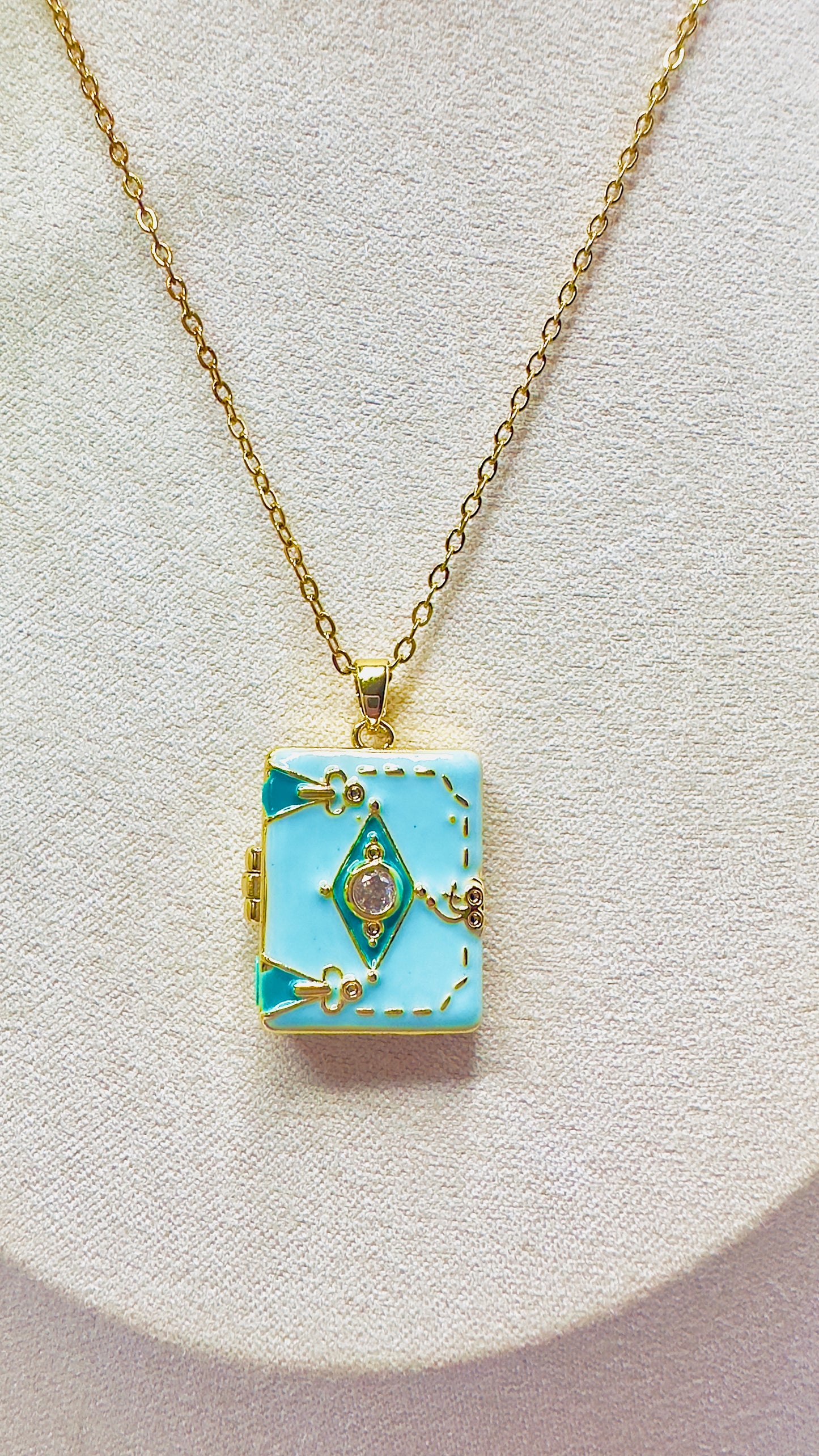 Turquoise Locket Necklace
