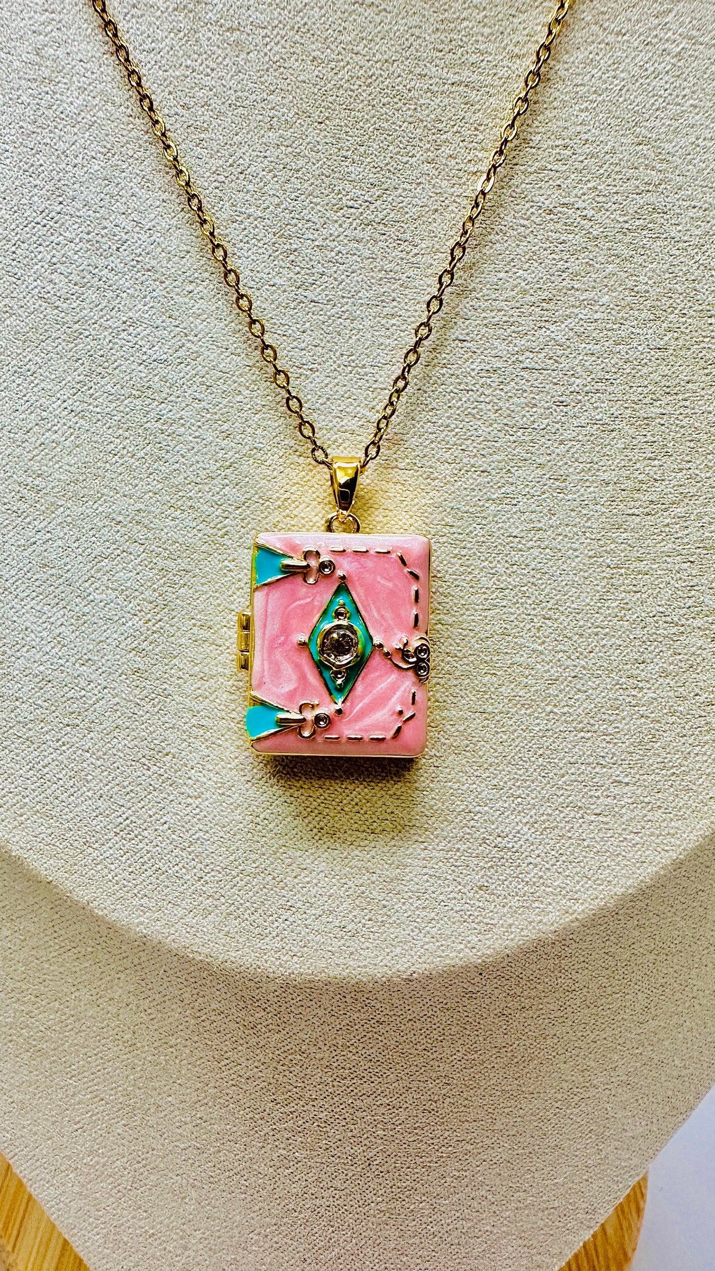 Pink Locket Necklace
