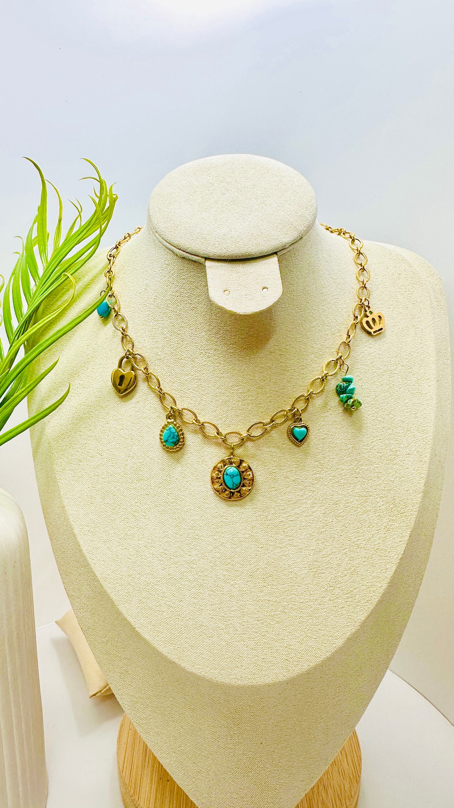 Turquoise Charm Necklace