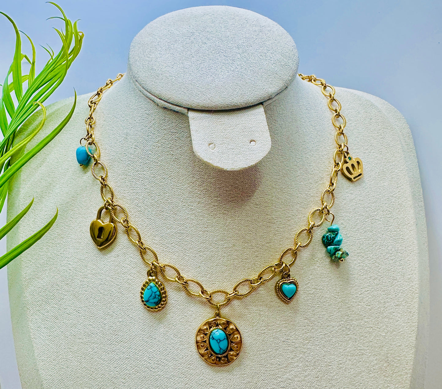 Turquoise Charm Necklace