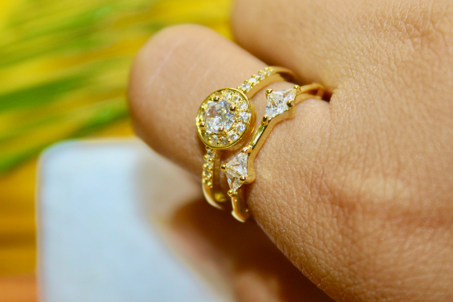 Elegant Gold-Plated Adjustable Ring