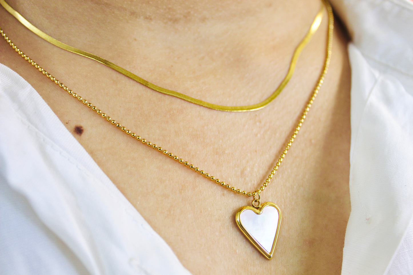Golden Heart Layered Necklace