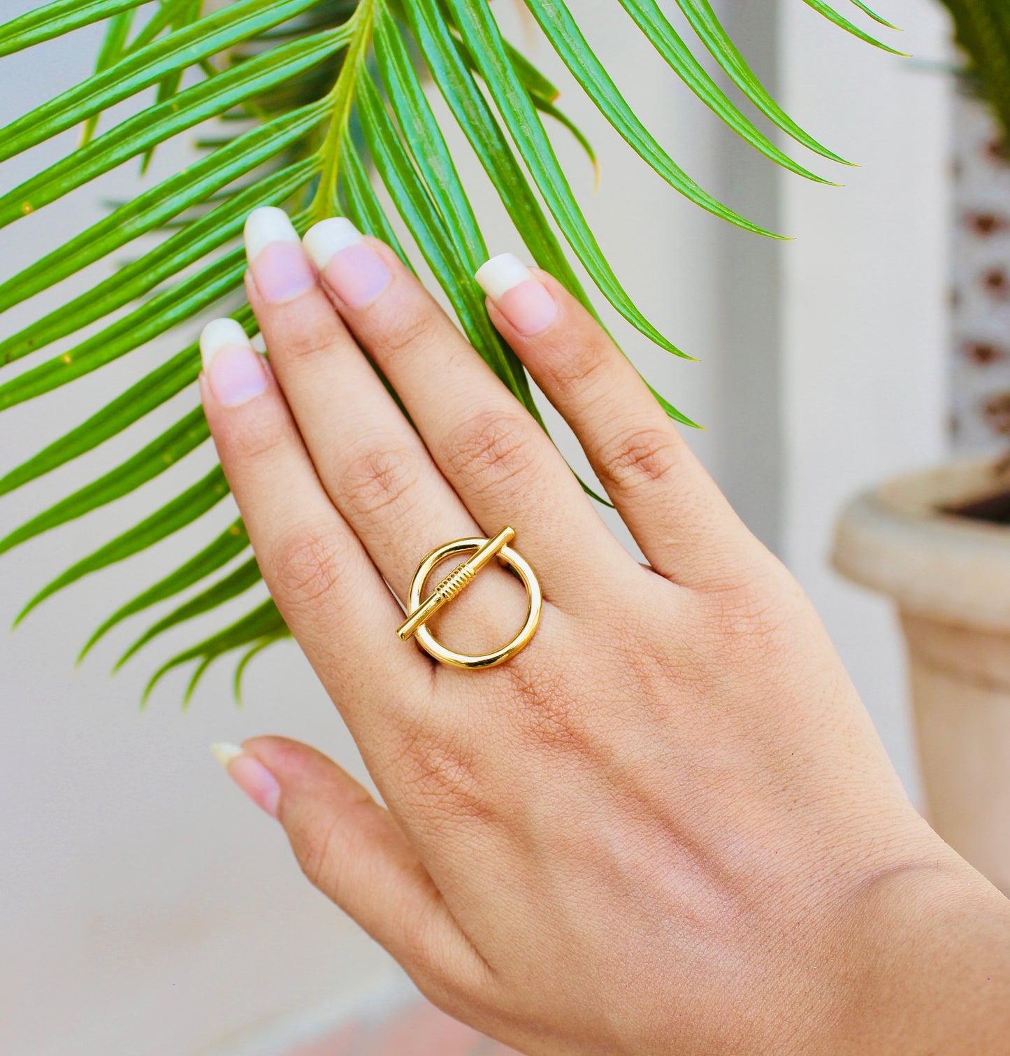Golden Loop Statement Ring