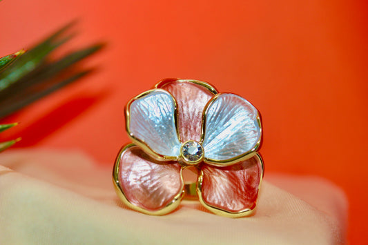 Blossom Enamel Floral Ring