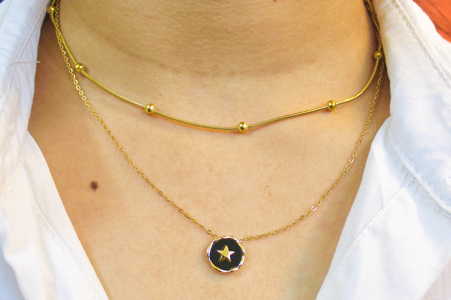 Golden Star Layered Necklace
