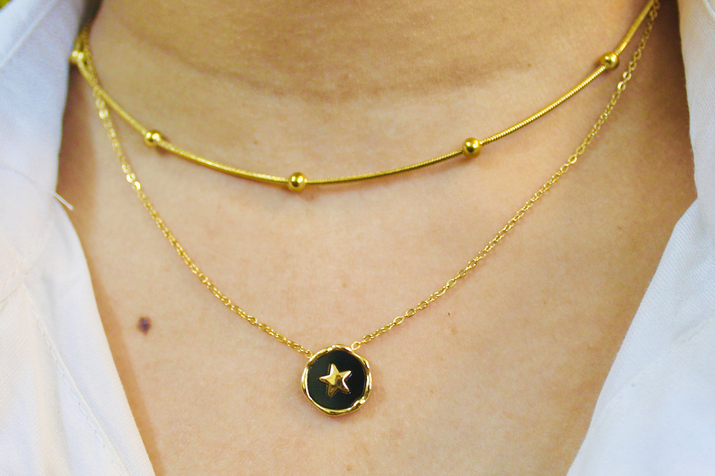 Golden Star Layered Necklace