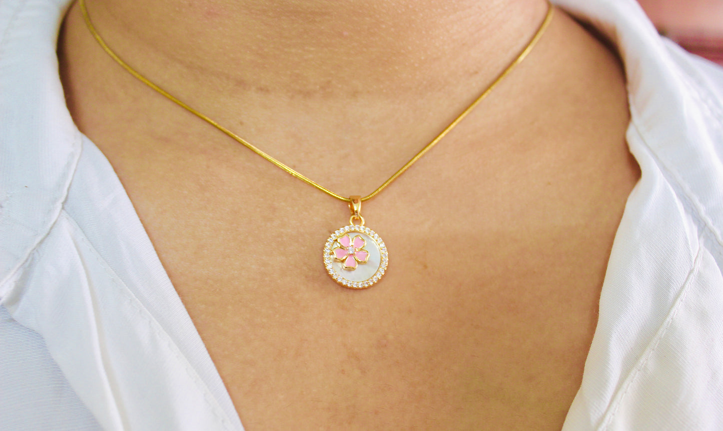 Blossom Pink Pendant Necklace