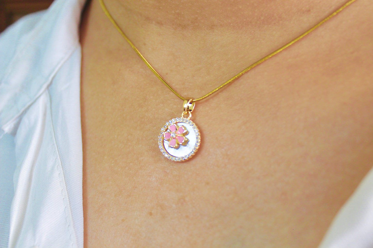 Blossom Pink Pendant Necklace