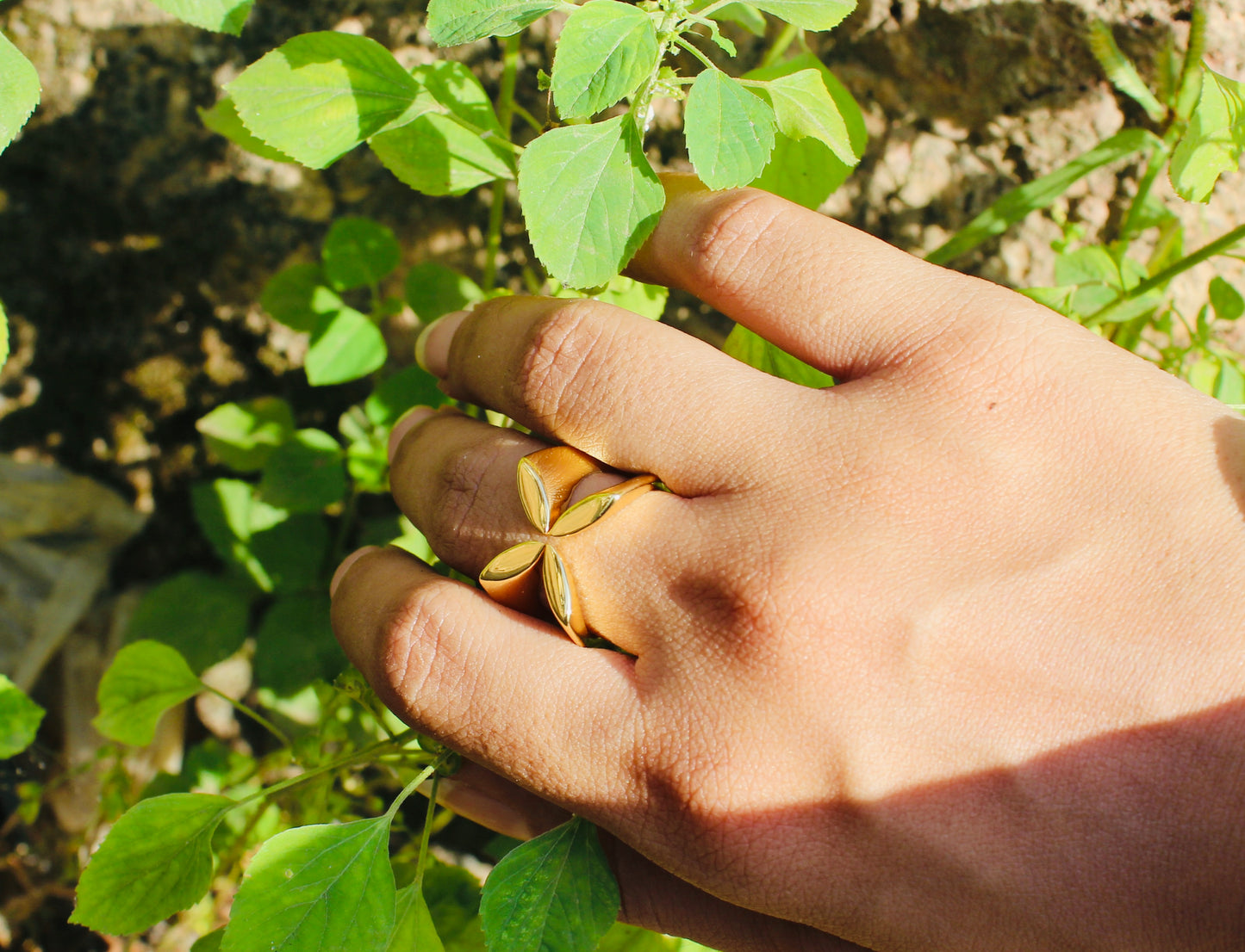 Golden Petal Ring