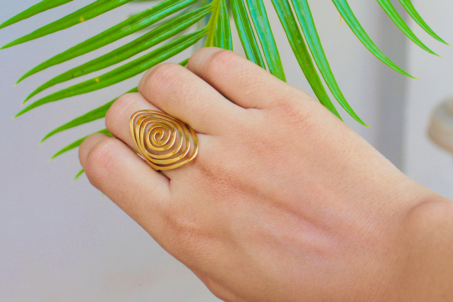 Golden Spiral Statement Ring,