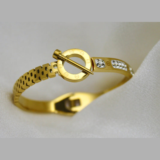 Nail-Inspired Crystal Baby Size Bracelet