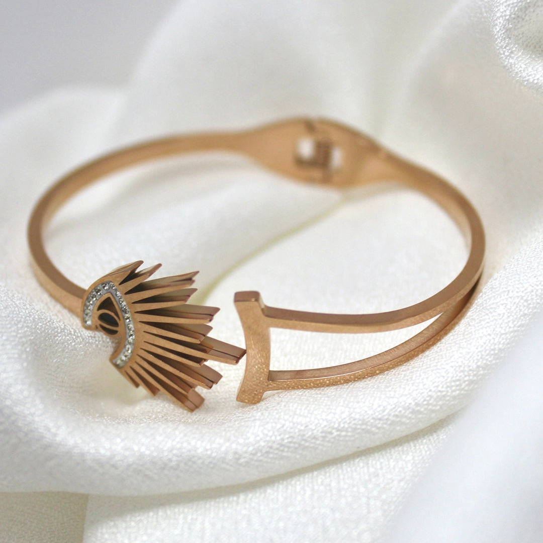 Rose Gold Geometric Eye Bracelet