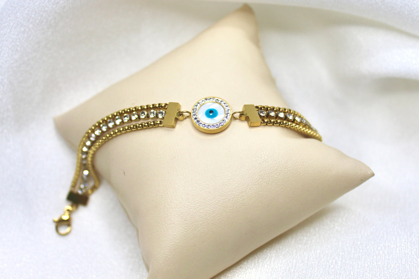 Evil Eye Crystal Chain Bracelet