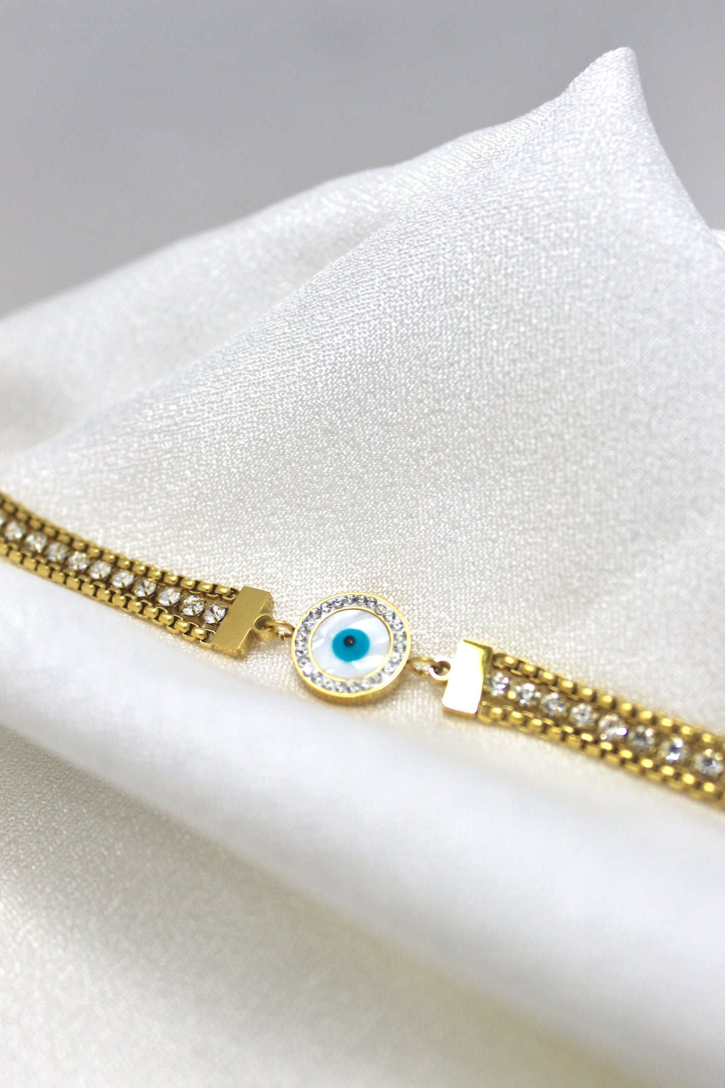 Evil Eye Crystal Chain Bracelet
