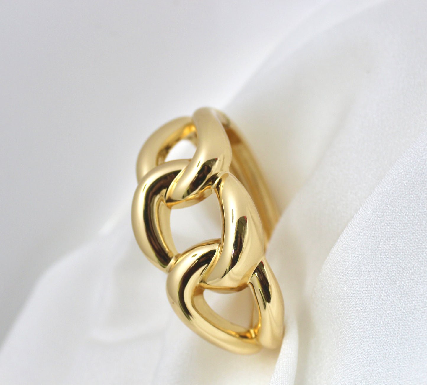 Bold Gold Chain Link Bangle