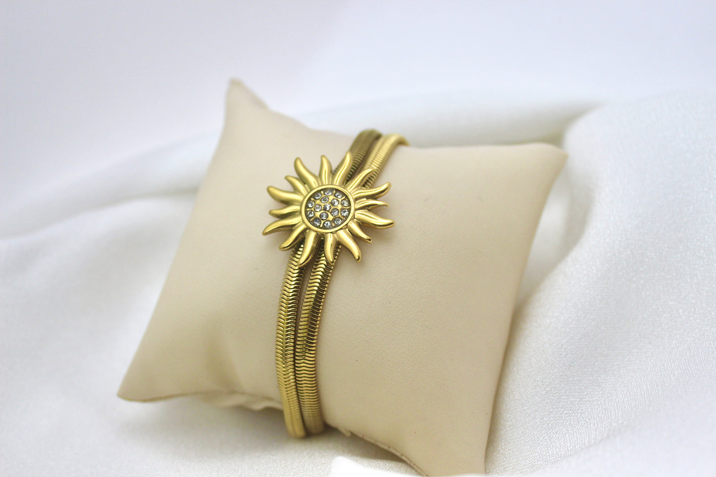 Gold Sun Charm Bracelet