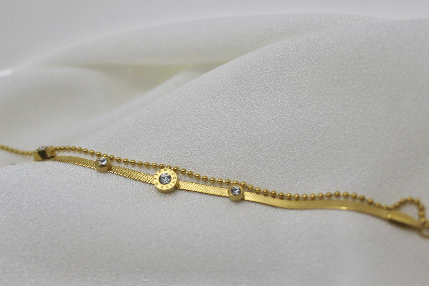 Gold Double Chain Bracelet