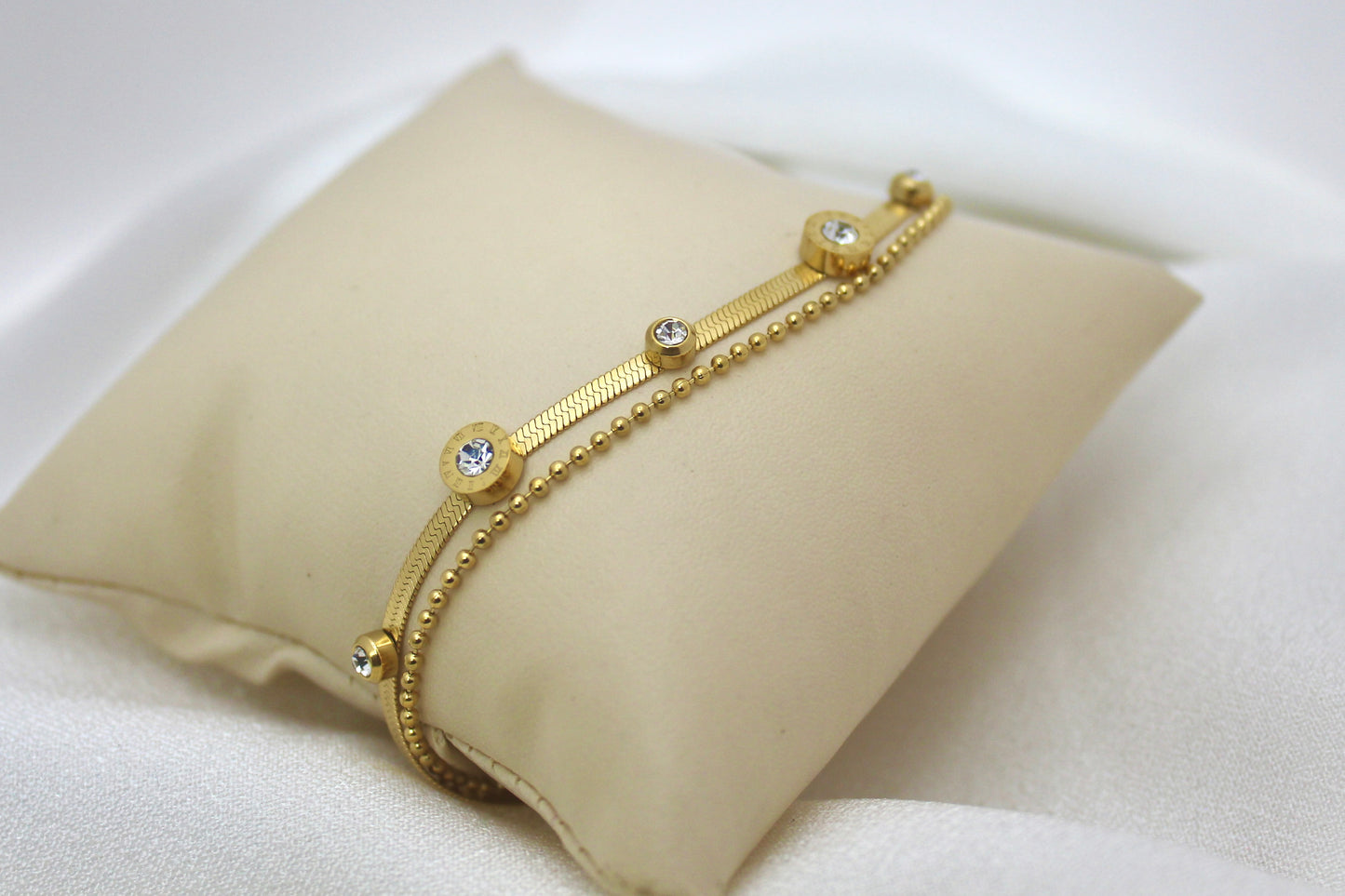 Gold Double Chain Bracelet