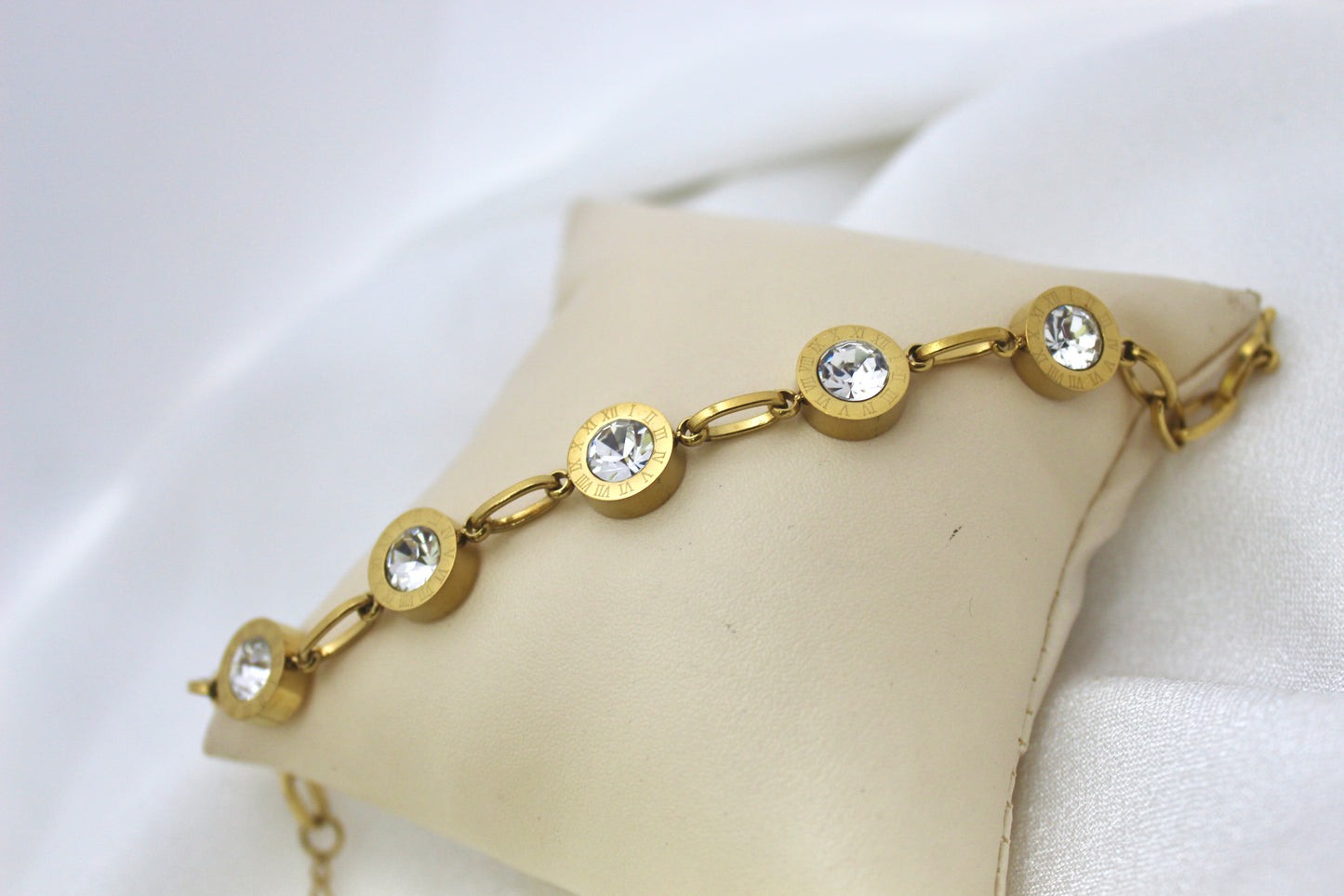 Gold Crystal Link Bracelet