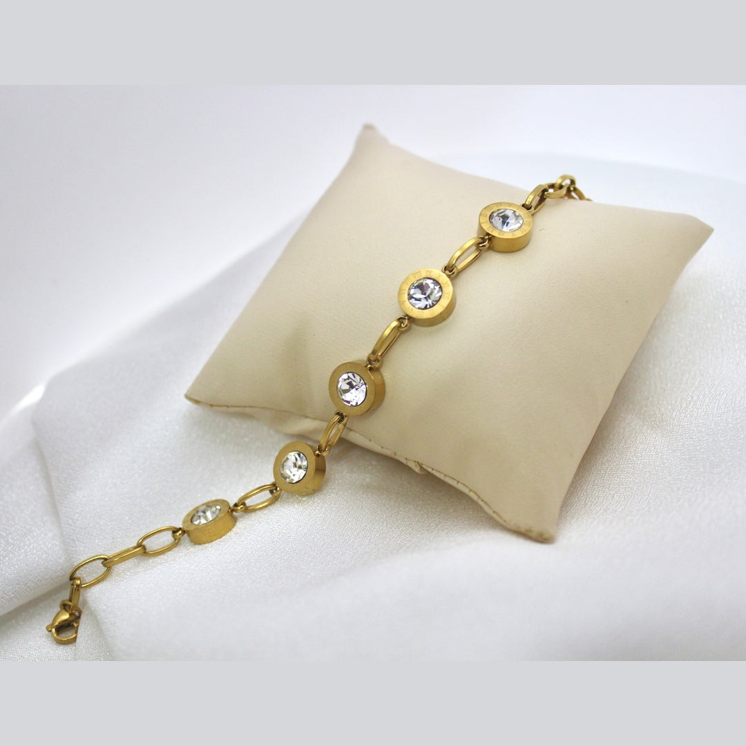 Gold Crystal Link Bracelet