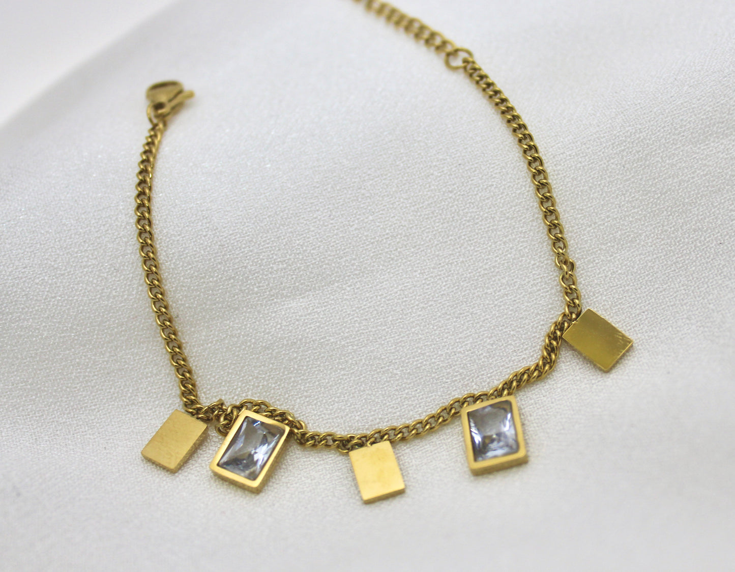 Geometric Charm Gold Bracelet