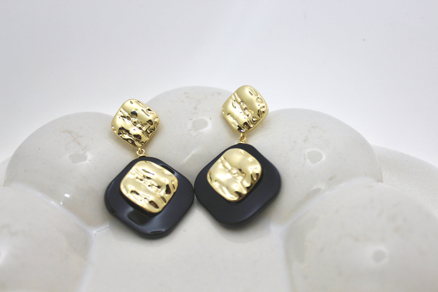 Modern Textured Drop Earrings