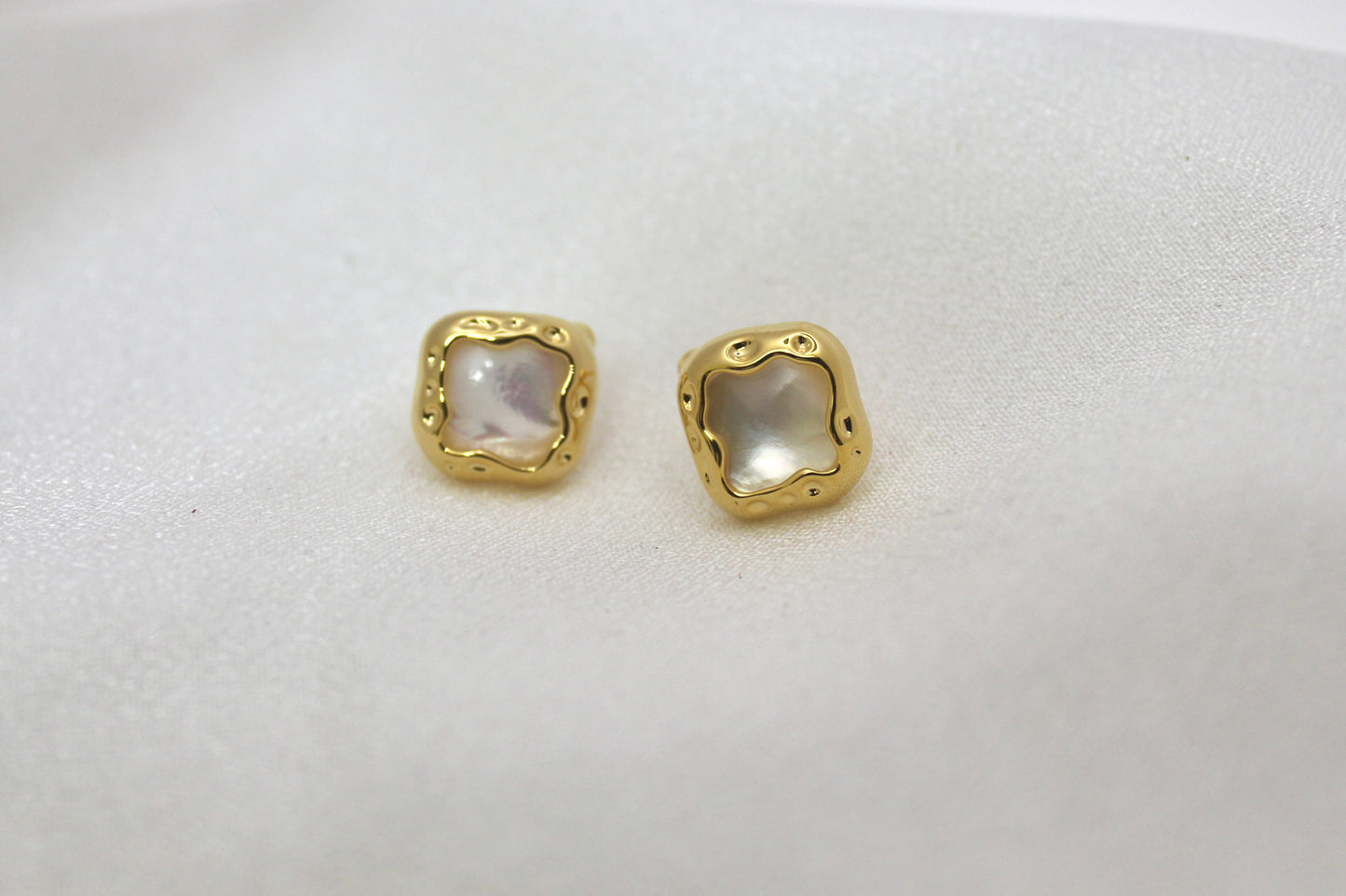 Mother of Pearl Square Studs
