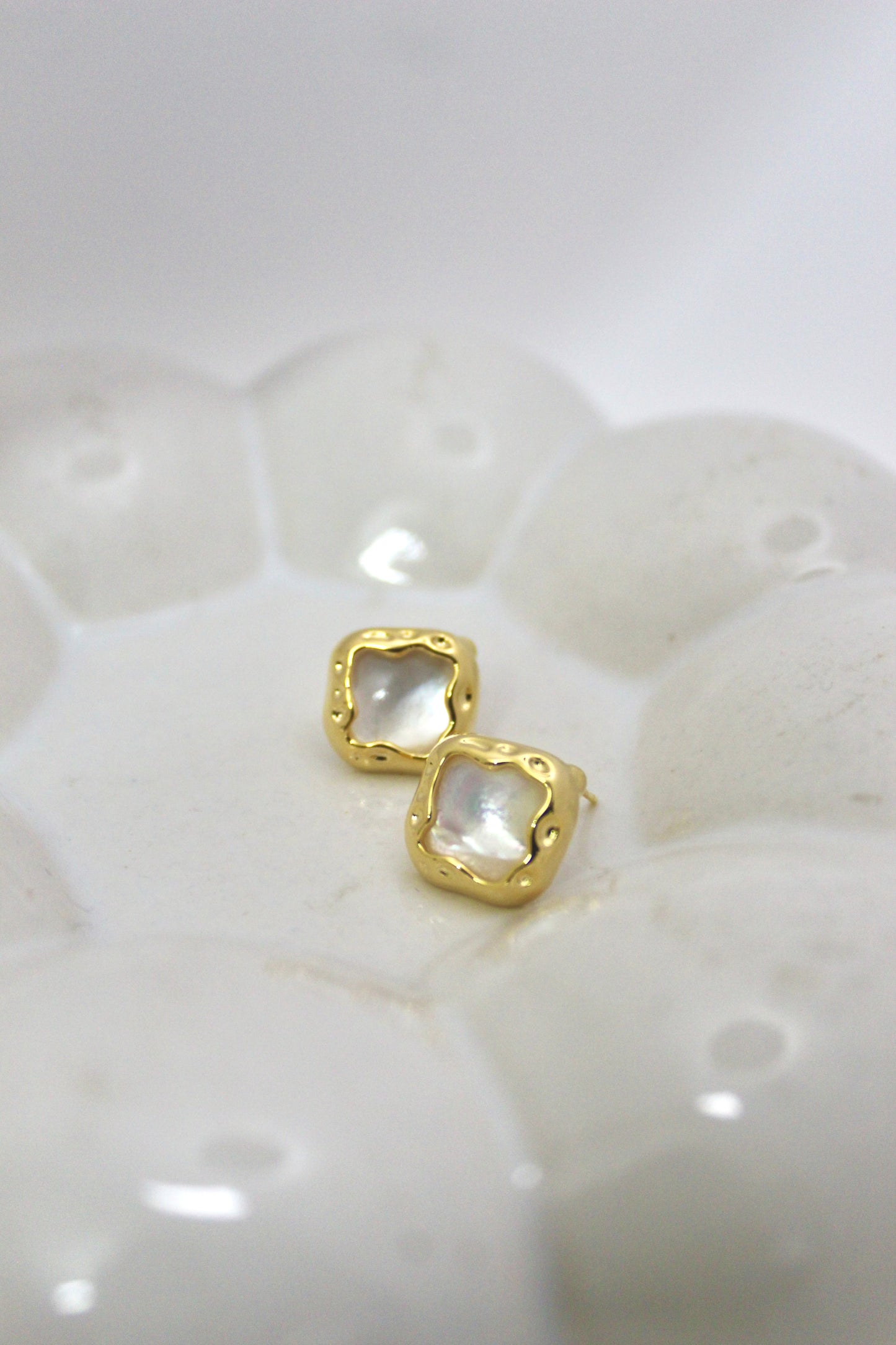Mother of Pearl Square Studs