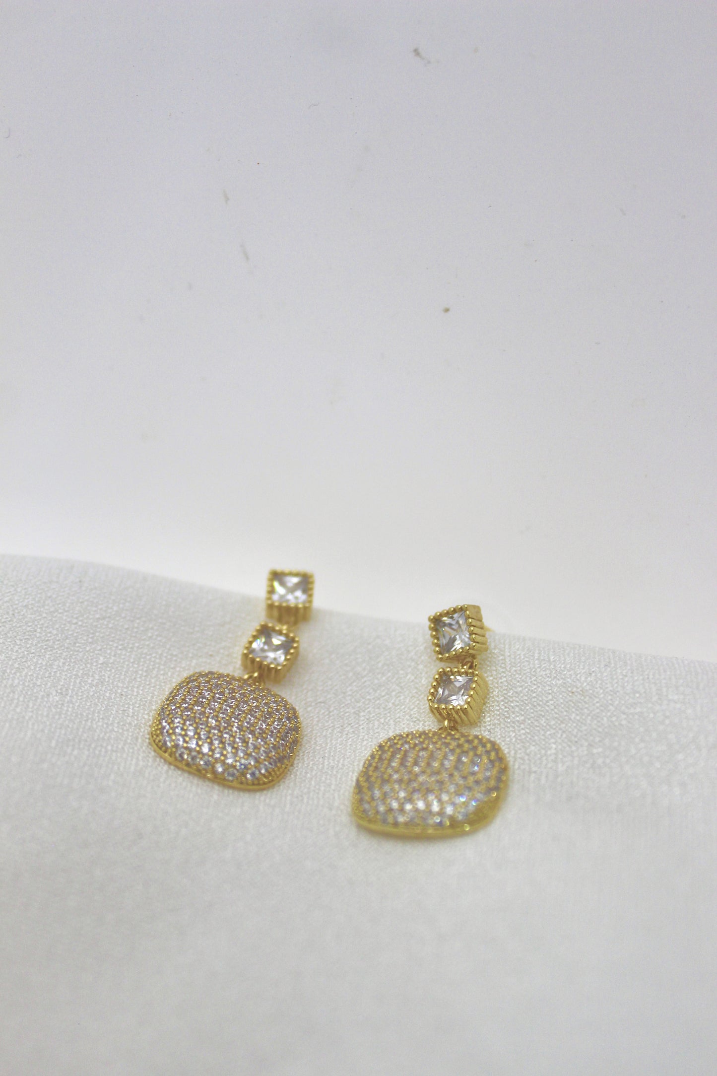Square Drop Statement Earrings