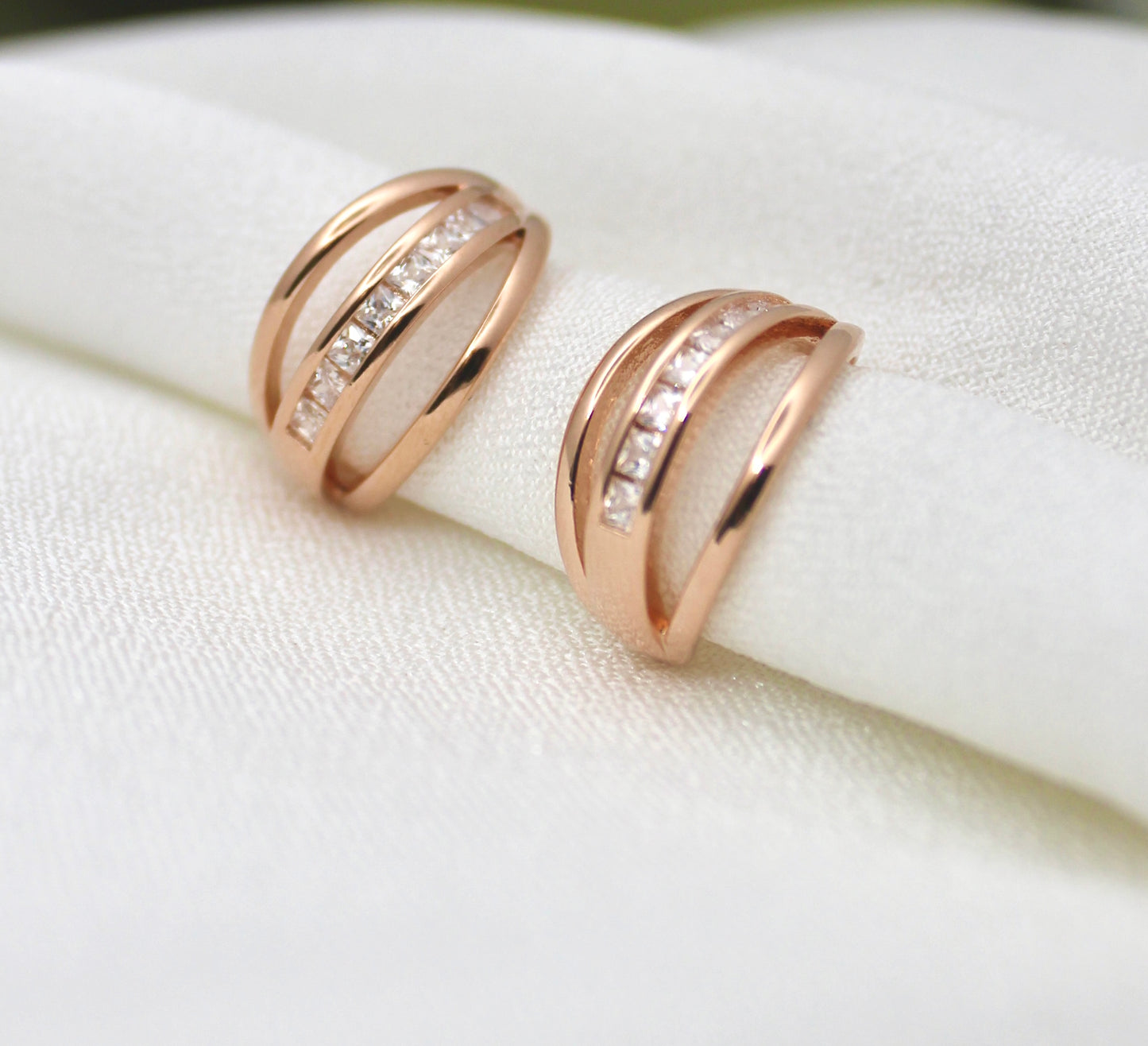 Rose Gold Luxe Hoop Earrings