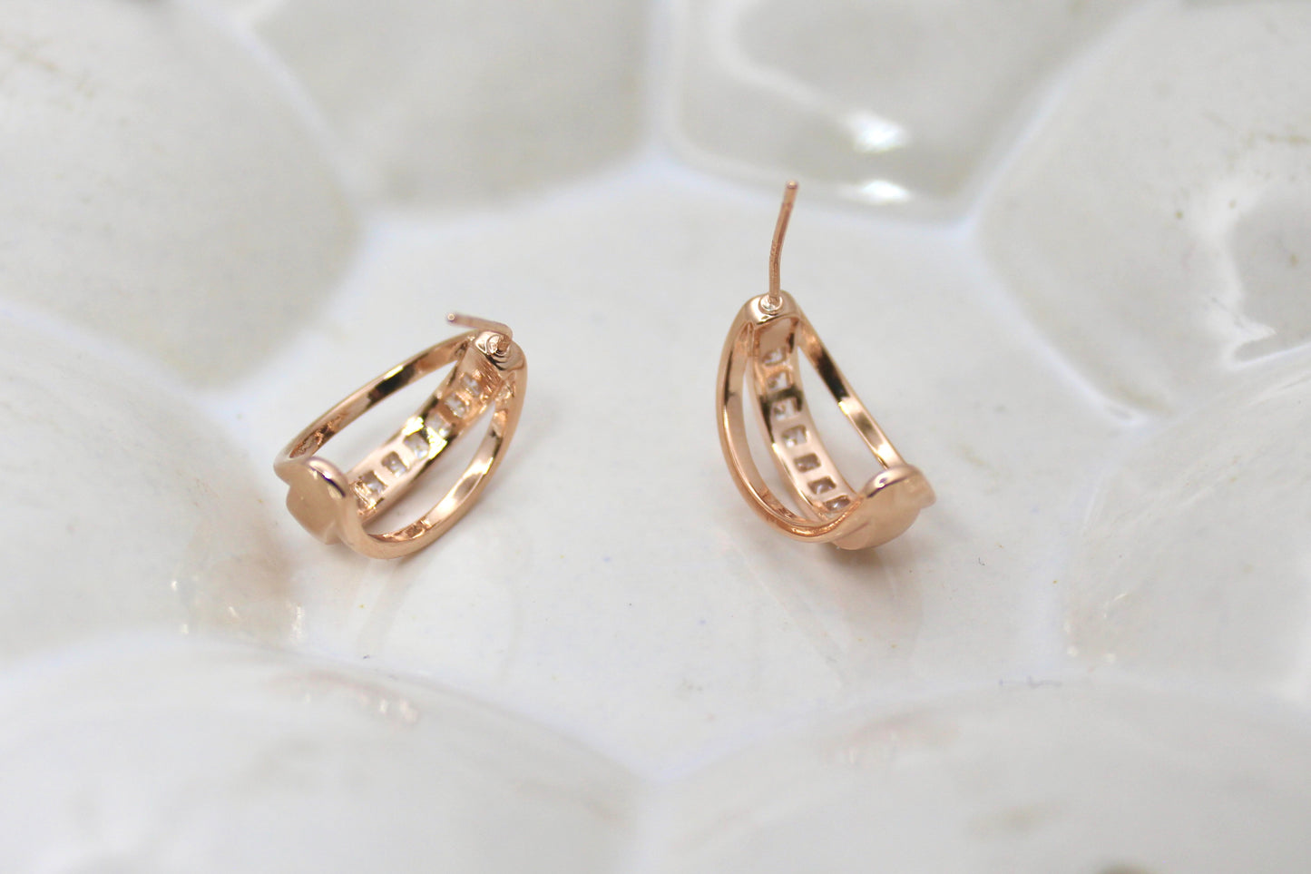 Rose Gold Luxe Hoop Earrings