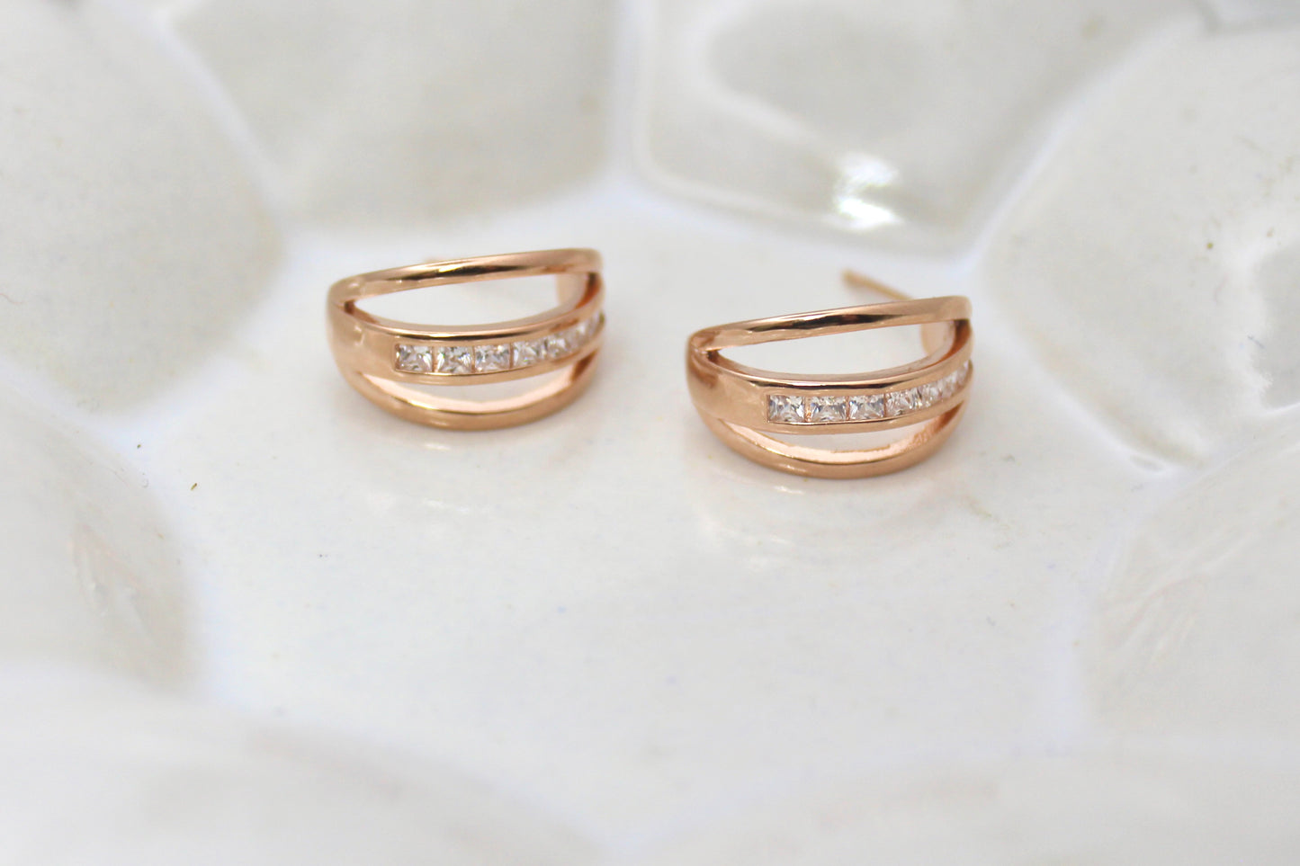 Rose Gold Luxe Hoop Earrings