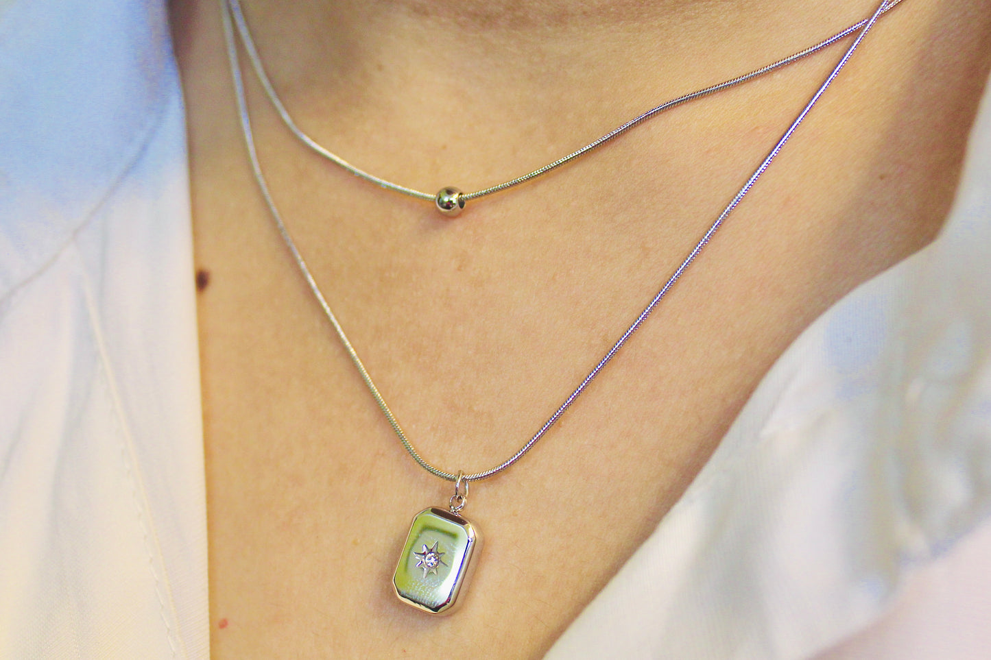 Silver Layered Necklace