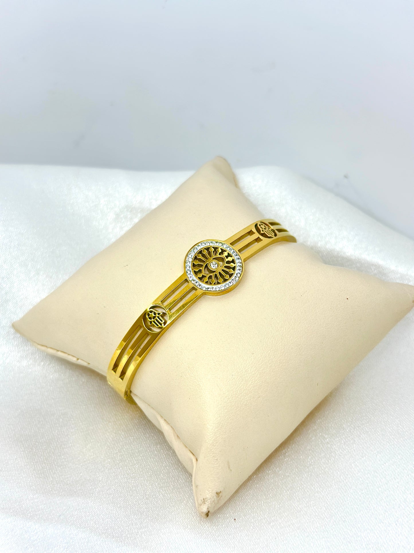Tree of Life Gold Kada Bracelet