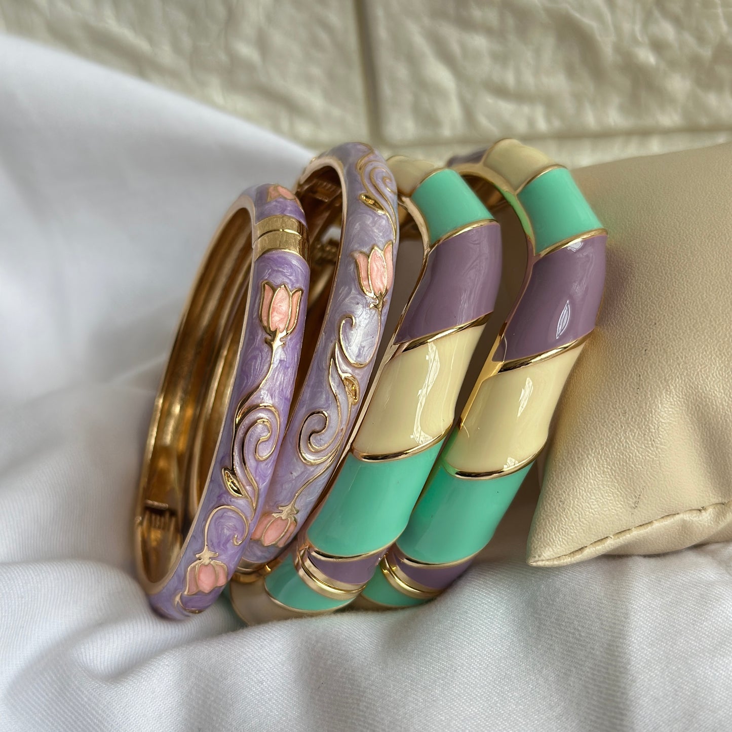 Aarohi Pastel Enamel Stack ( Pack of 4 )