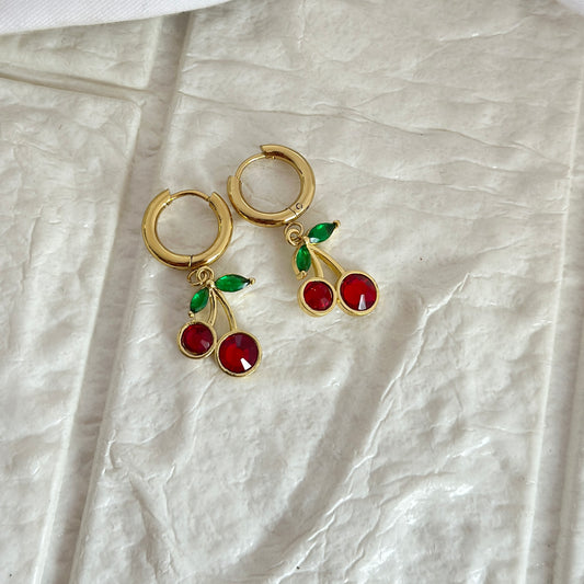 Cherry Bloom Hoops