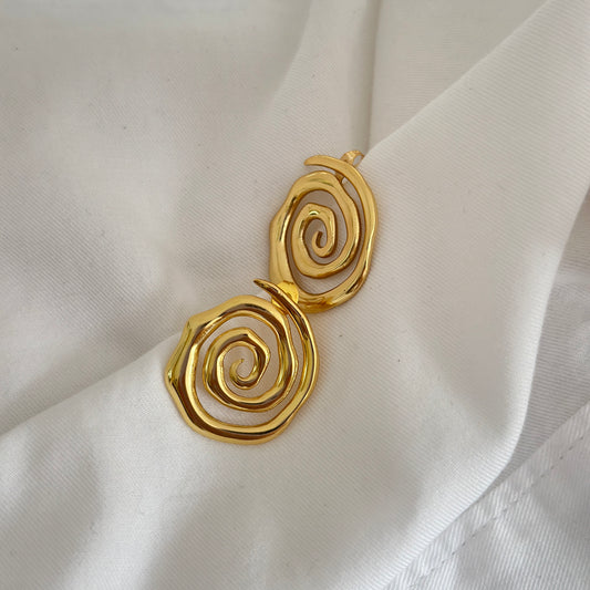 Abstract Spiral Earrings