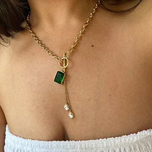 Emerald Drop Necklace