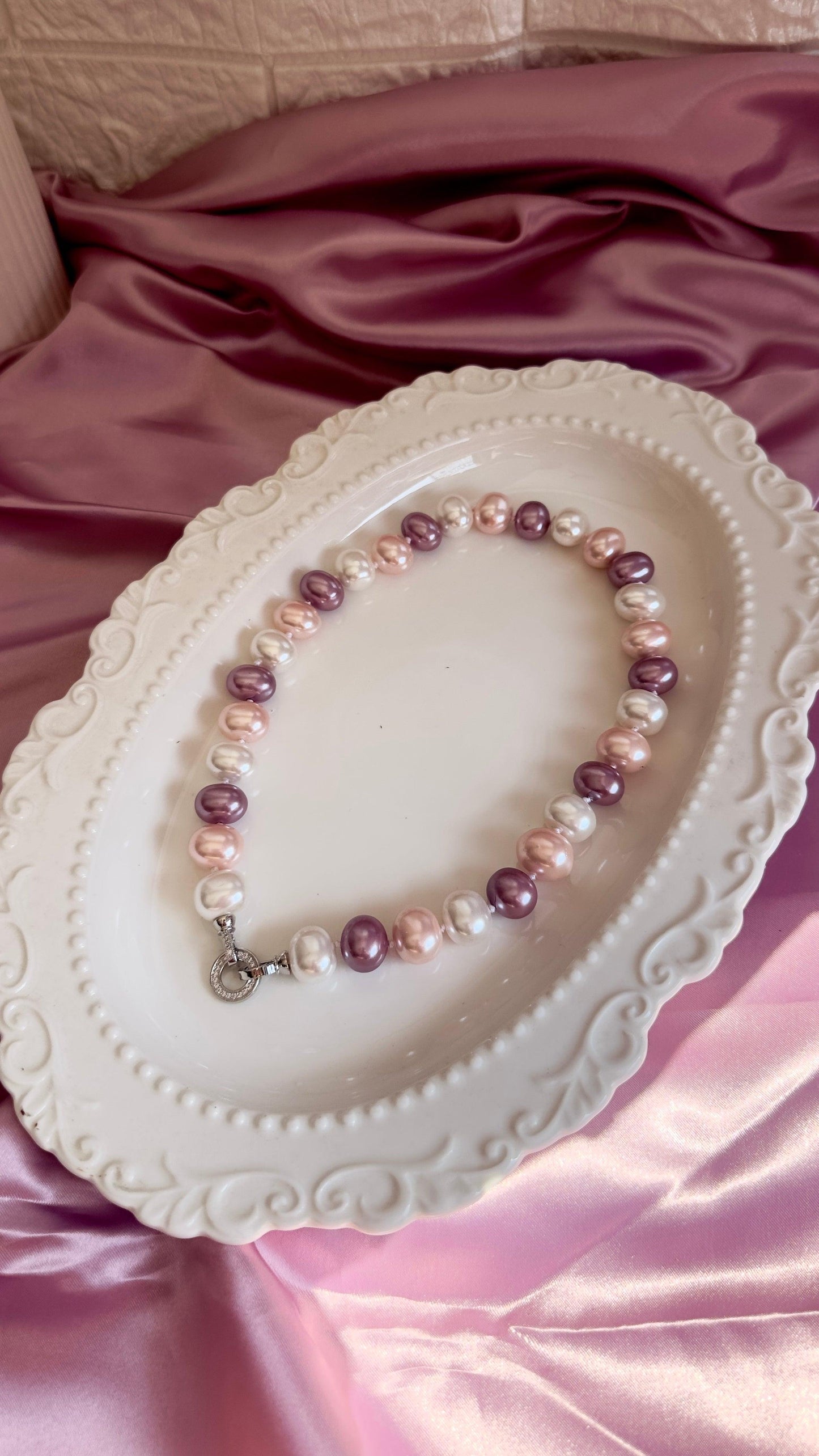 Pastel Pearl Necklace