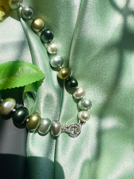 Sage Pearl Necklace