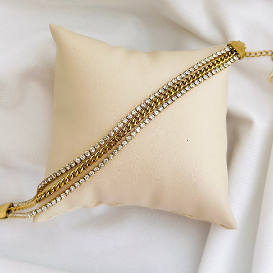 Layered Curb Bracelet