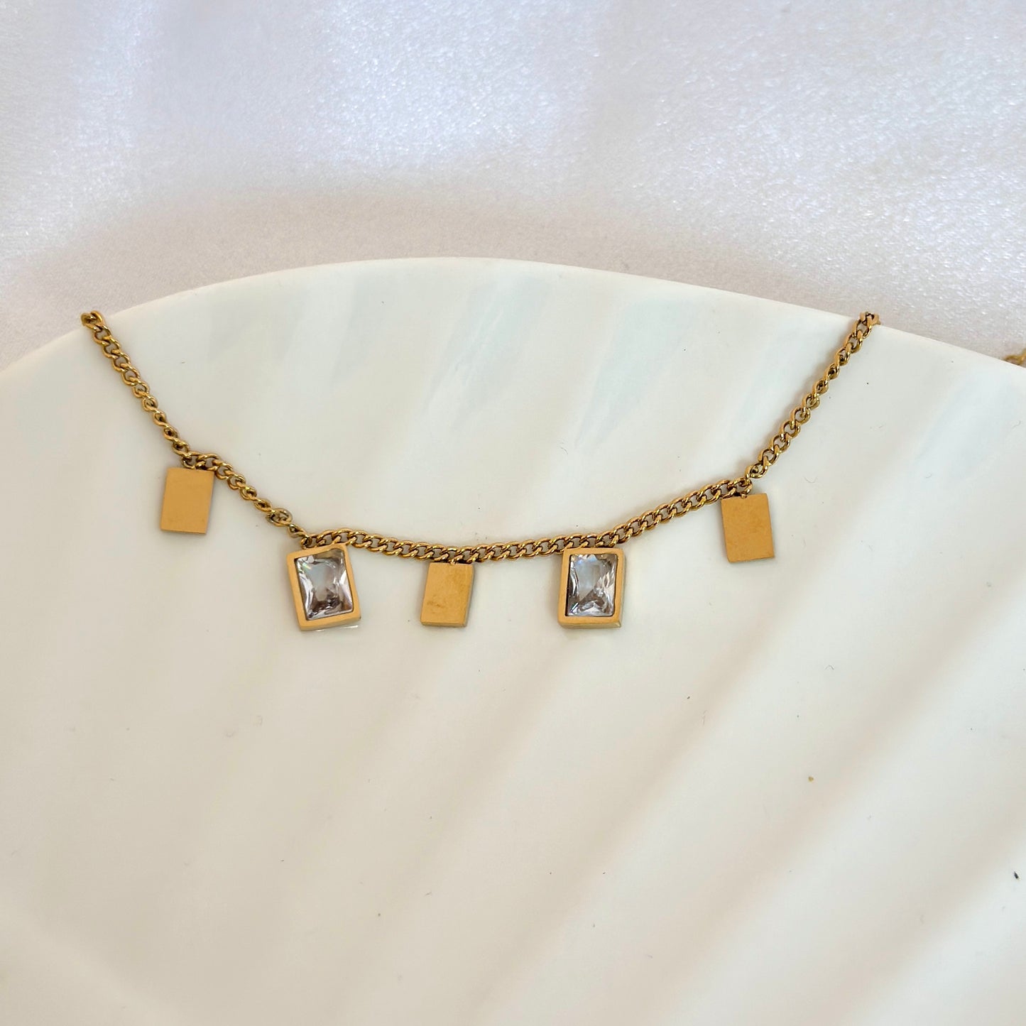 Geometric Charm Gold Bracelet