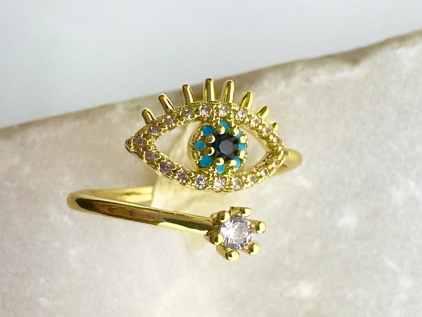 Evil Eye Adjustable Ring