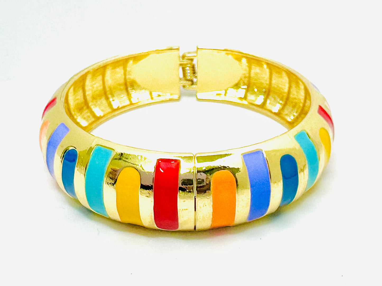 Multicolor Enamel Cuff Bangle