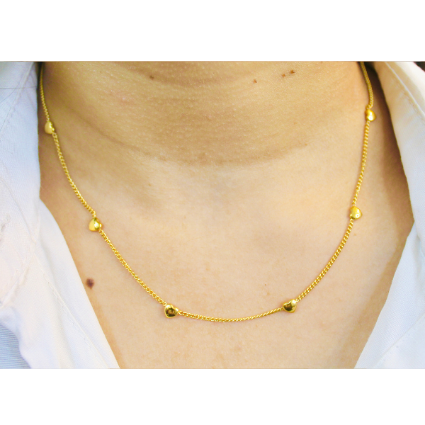 Mini Hearts Chain Necklace