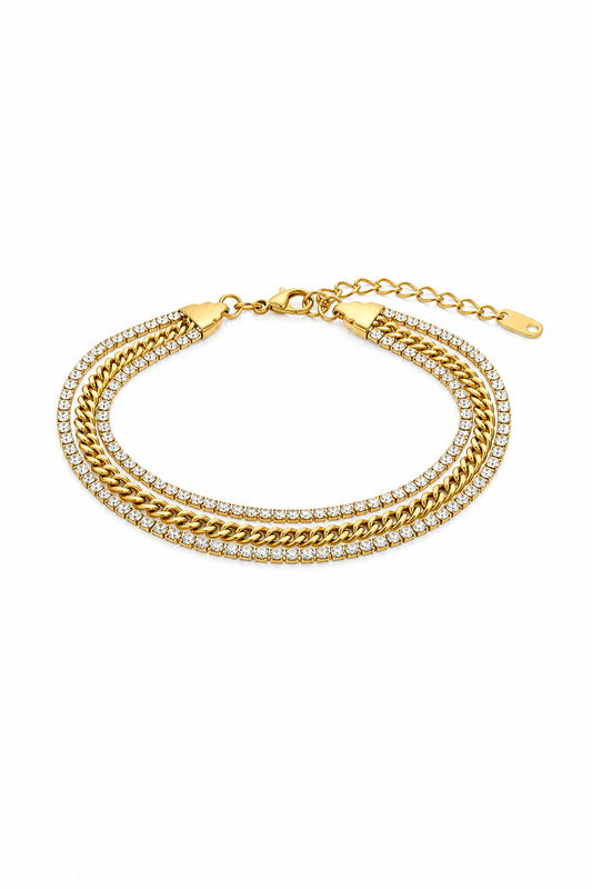 Layered Curb Bracelet
