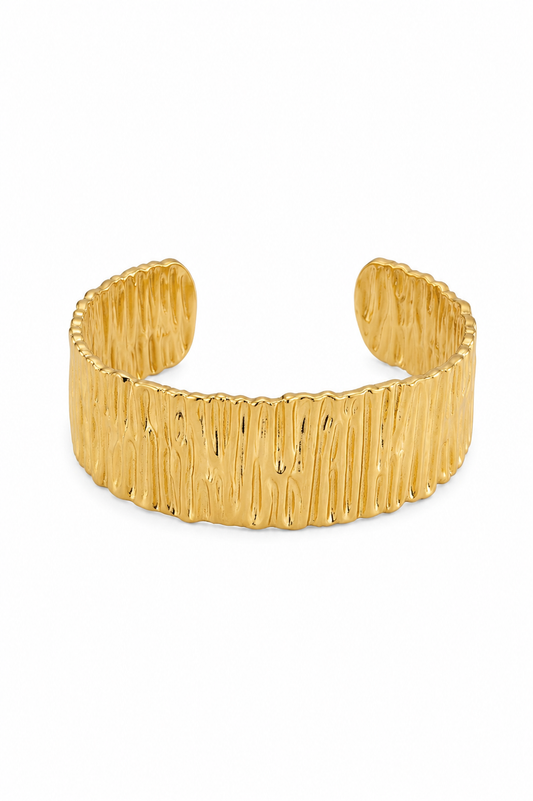 Aarohi Textured Gold Cuff