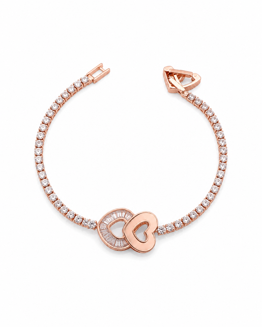 Eterna Double Heart Crystal Bracelet